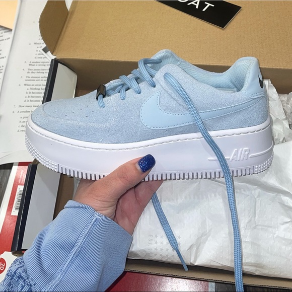 Nike Shoes - Women’s Air Force 1 Sage Low baby blue color